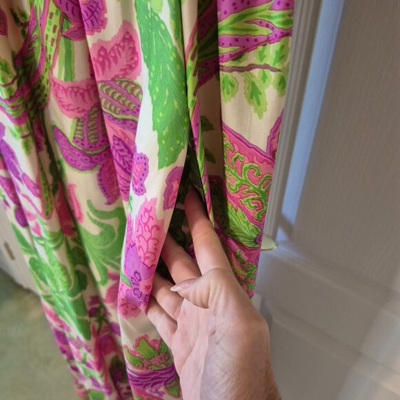 Rare Vintage 60s Malcolm Starr Silk Evening Gown | Rhinestone Detail | M–L - Picture 8 of 11